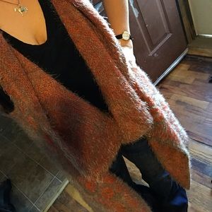 Fuzzy Knee Length Cardigan Vest 😍